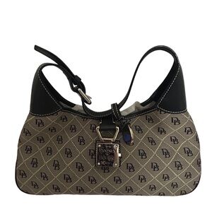 Dooney & Bourke Signature DB Monogram Small Baguette Hobo